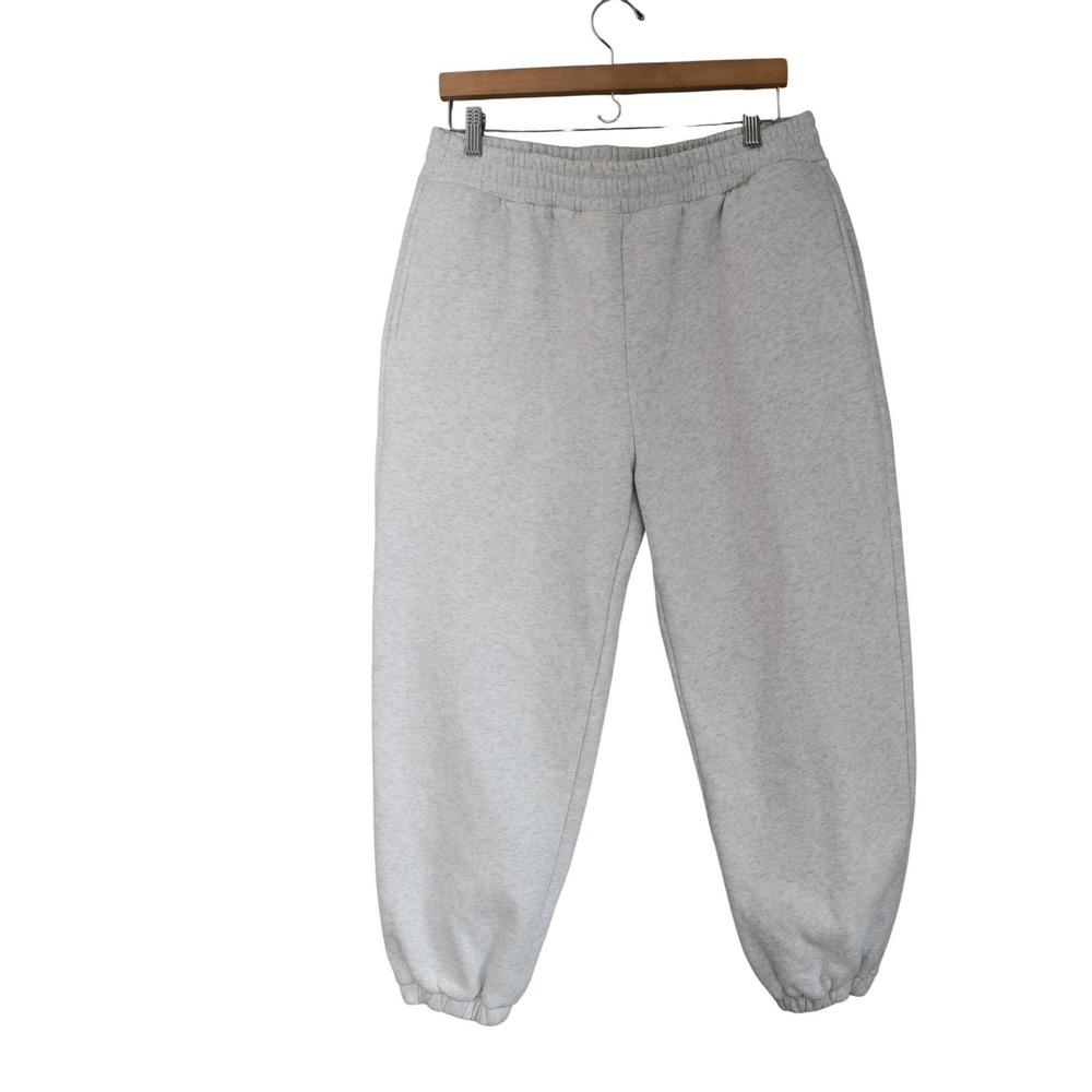 Comfrt Sweatpants XL Heather Gray Elastic Waist Fleece Joggers Women Relaxed Fit